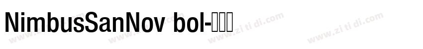 NimbusSanNov bol字体转换